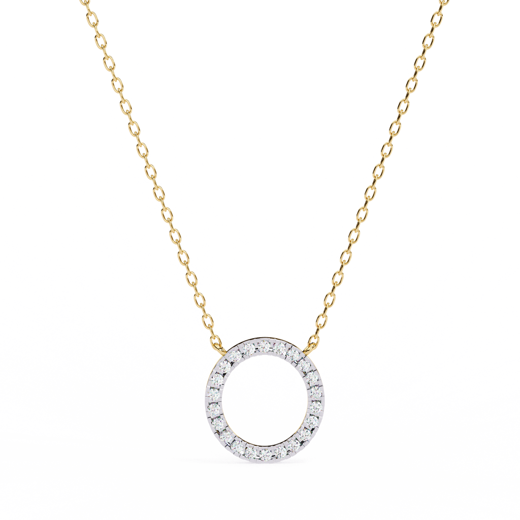 Natural Diamond Circle Pendant