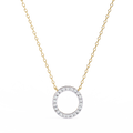 Natural Diamond Circle Pendant