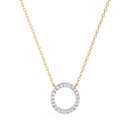 Natural Diamond Circle Pendant