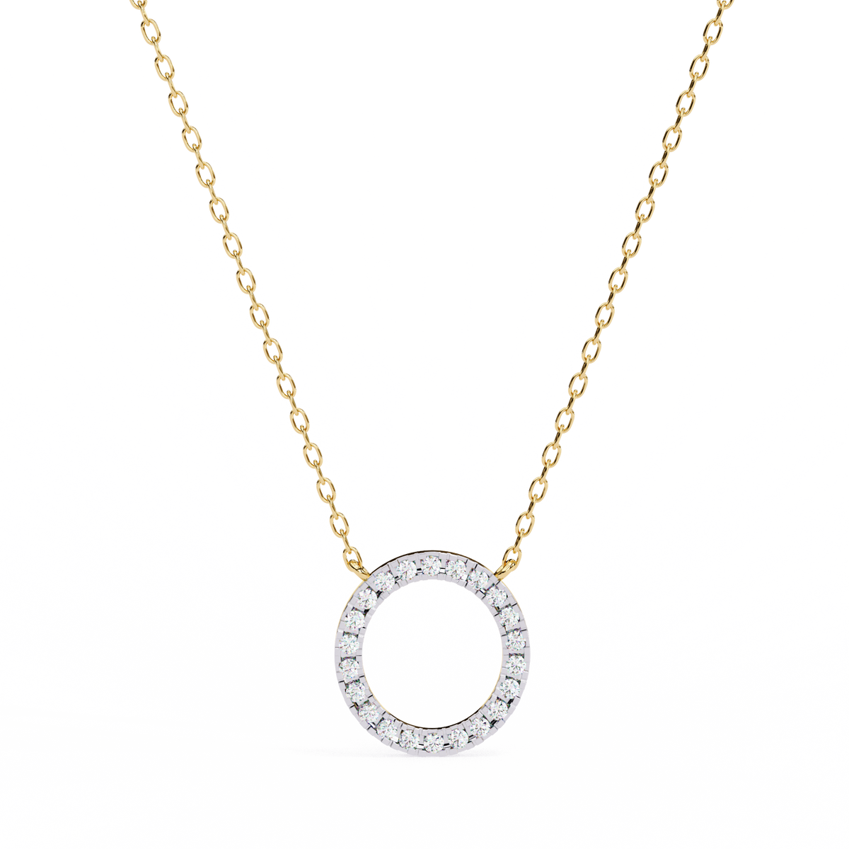 Natural Diamond Circle Pendant