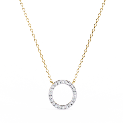 Natural Diamond Circle Pendant