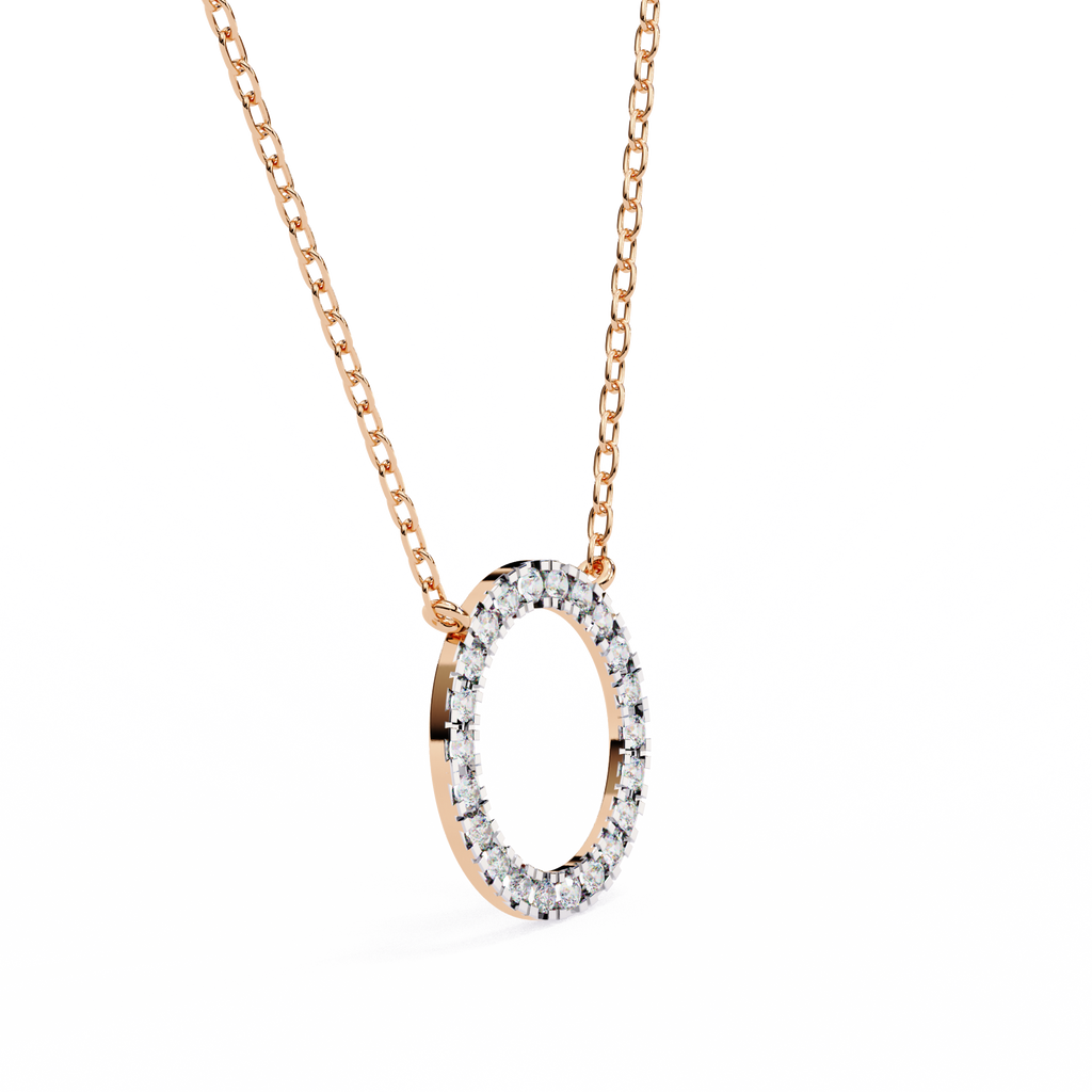 Natural Diamond Circle Pendant