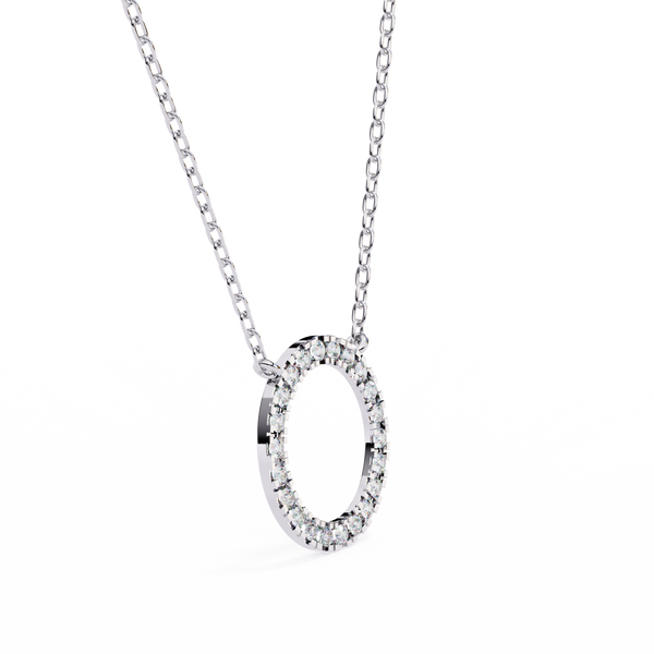 Natural Diamond Circle Pendant