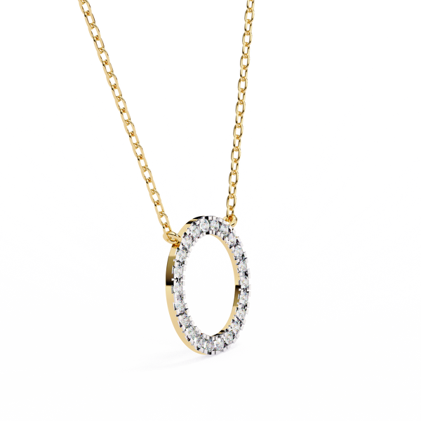 Natural Diamond Circle Pendant