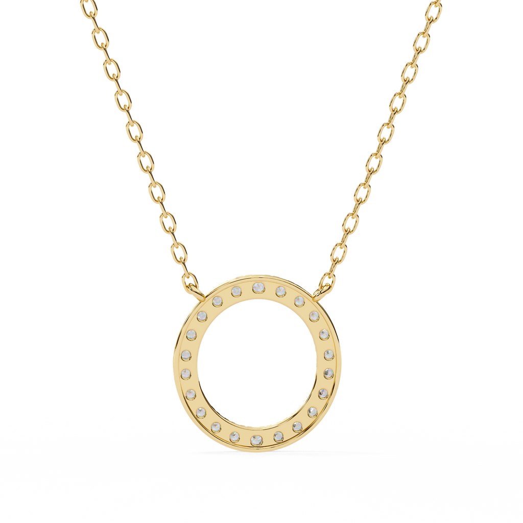 Natural Diamond Circle Pendant