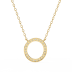Natural Diamond Circle Pendant