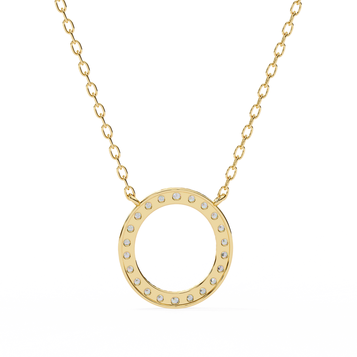 Natural Diamond Circle Pendant