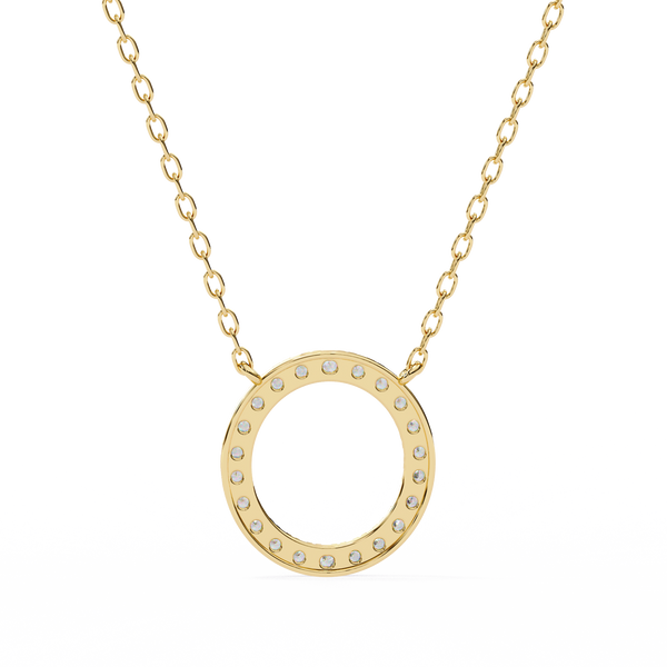 Natural Diamond Circle Pendant