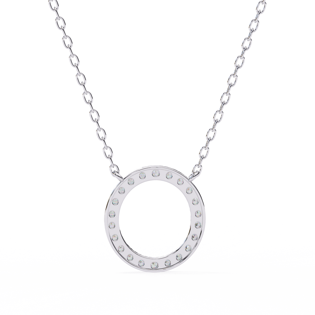 Natural Diamond Circle Pendant