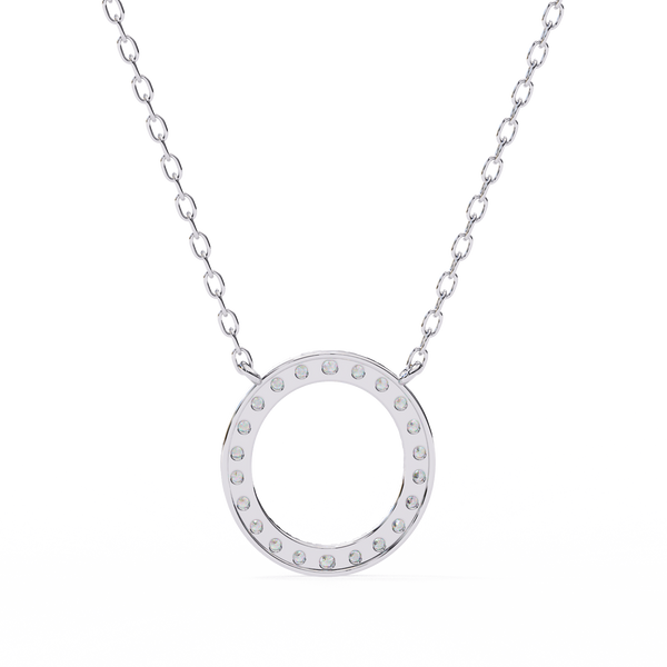 Natural Diamond Circle Pendant