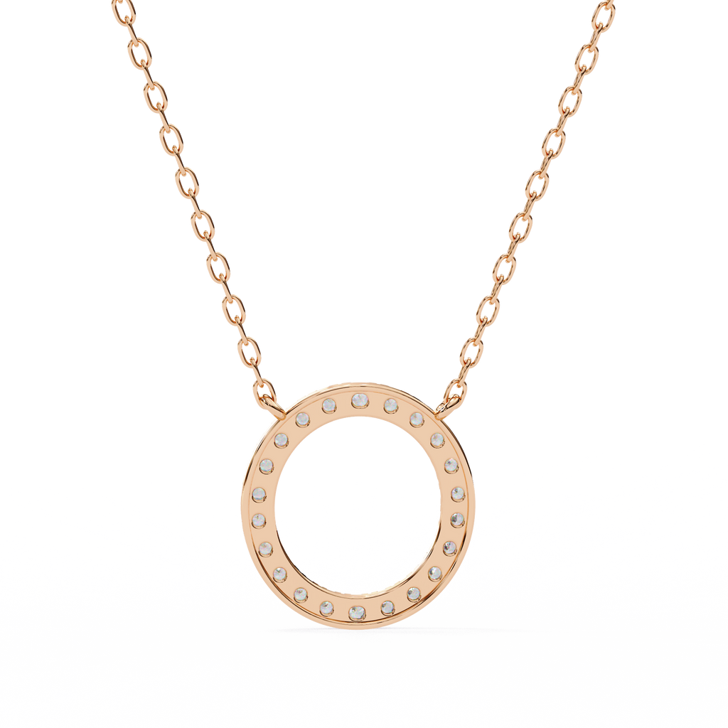 Natural Diamond Circle Pendant