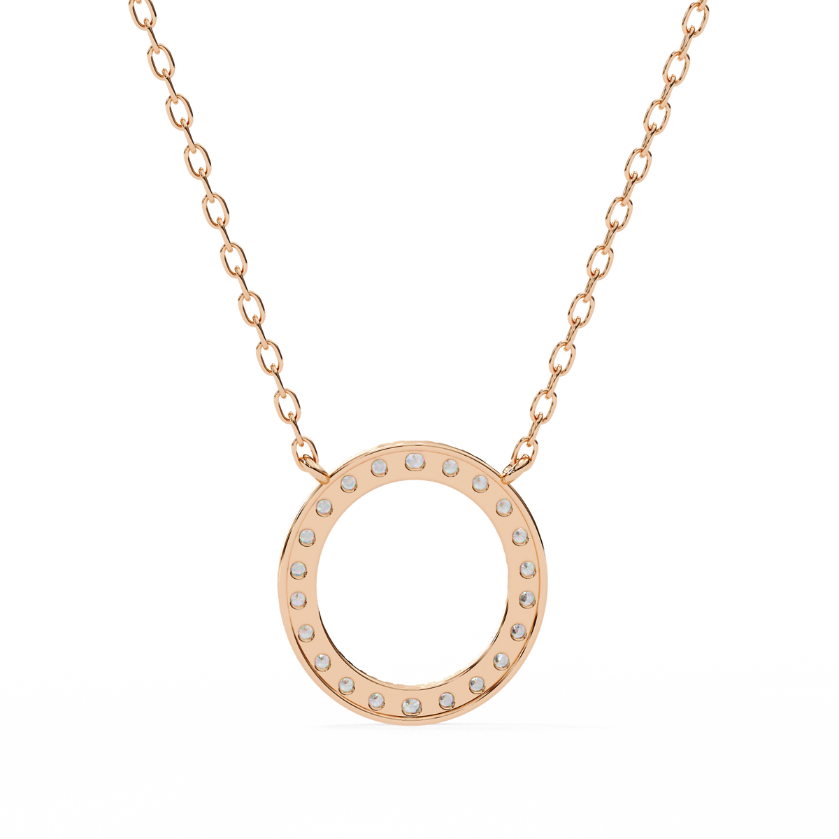 Natural Diamond Circle Pendant