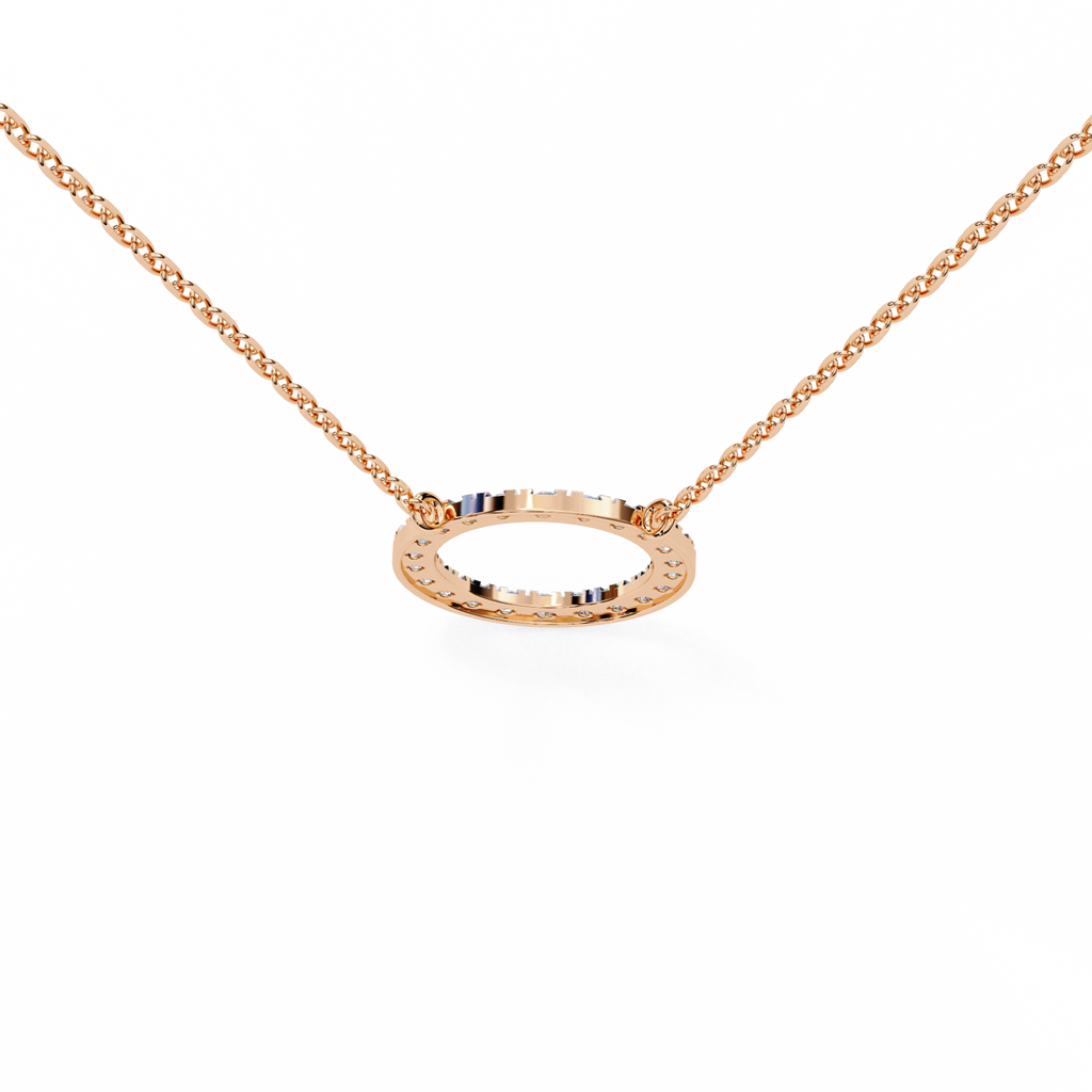 Natural Diamond Circle Pendant