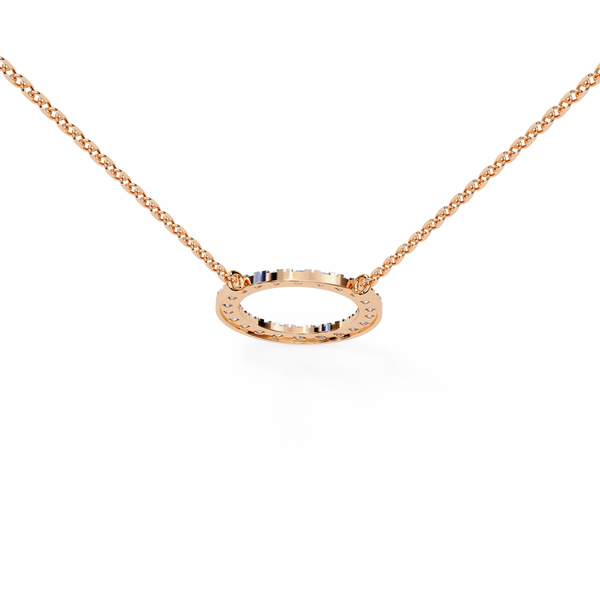 Natural Diamond Circle Pendant