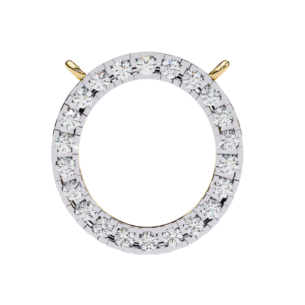 Natural Diamond Circle Pendant