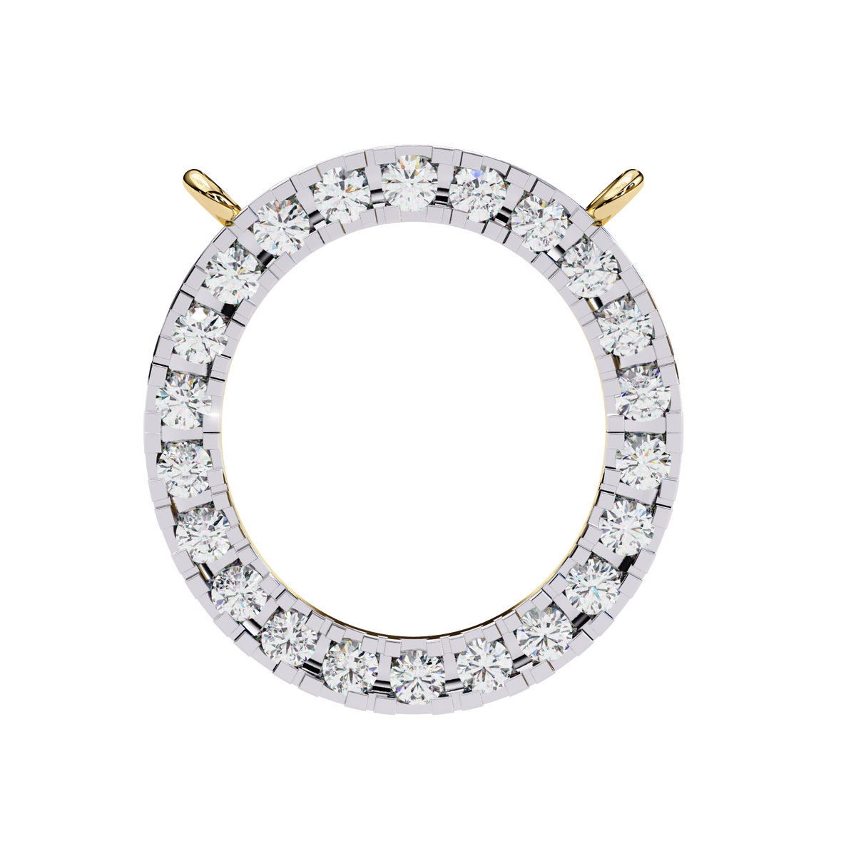 Natural Diamond Circle Pendant