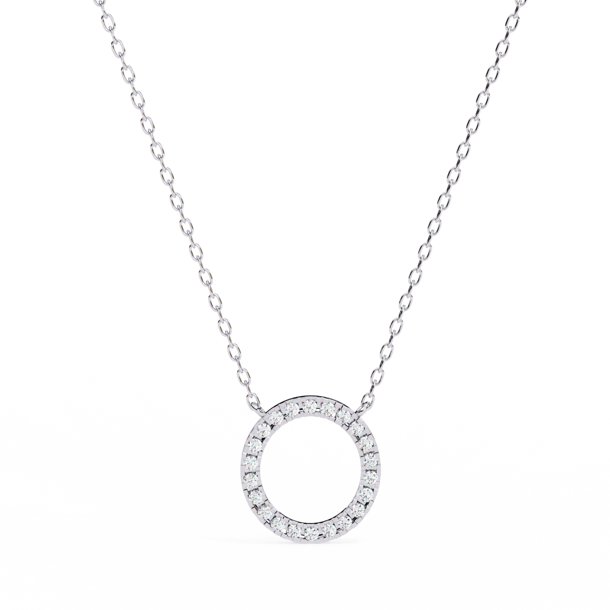 Natural Diamond Circle Pendant