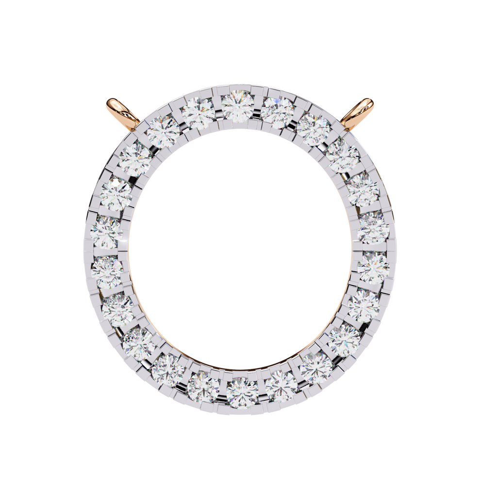 Natural Diamond Circle Pendant