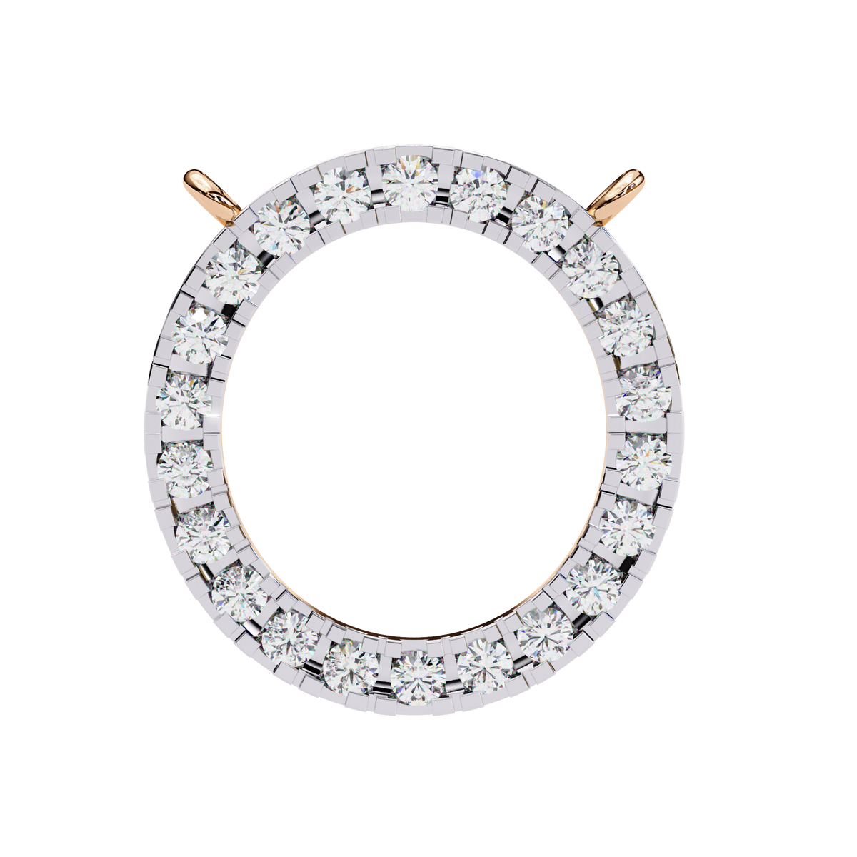 Natural Diamond Circle Pendant