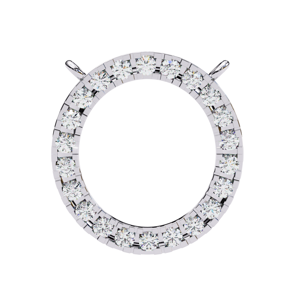 Natural Diamond Circle Pendant