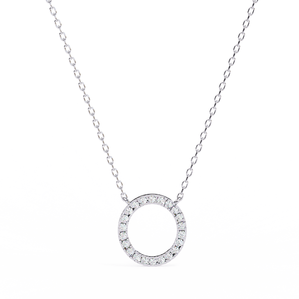 Natural Diamond Circle Pendant