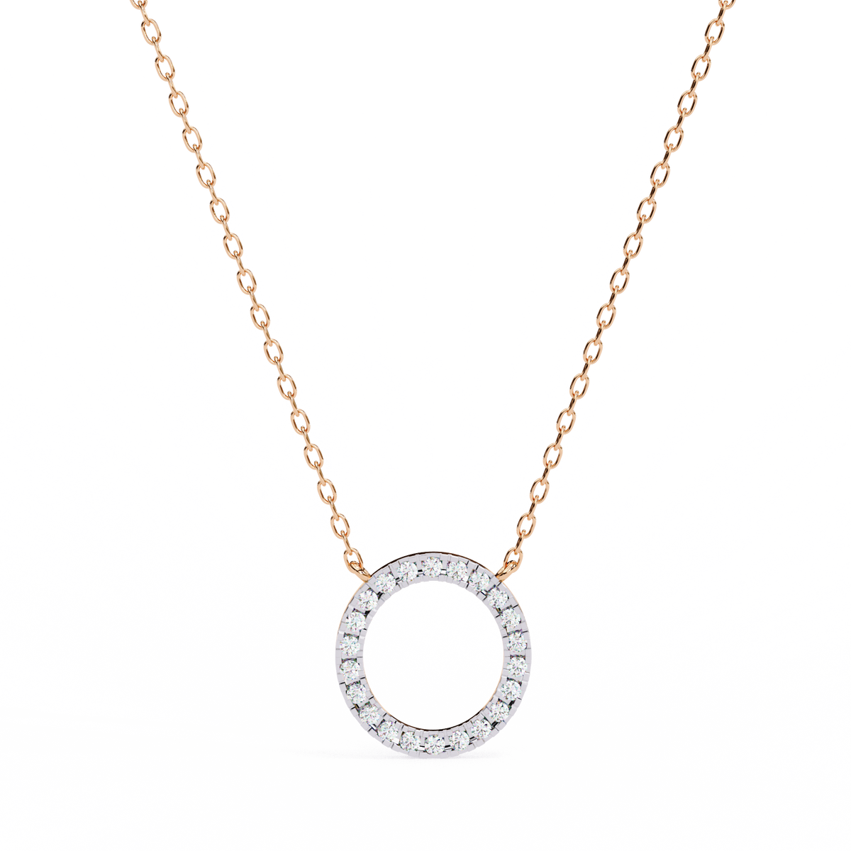 Natural Diamond Circle Pendant
