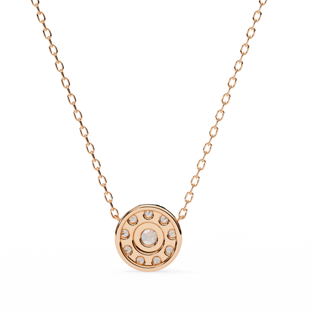 Natural Diamond Round Cut Pendant