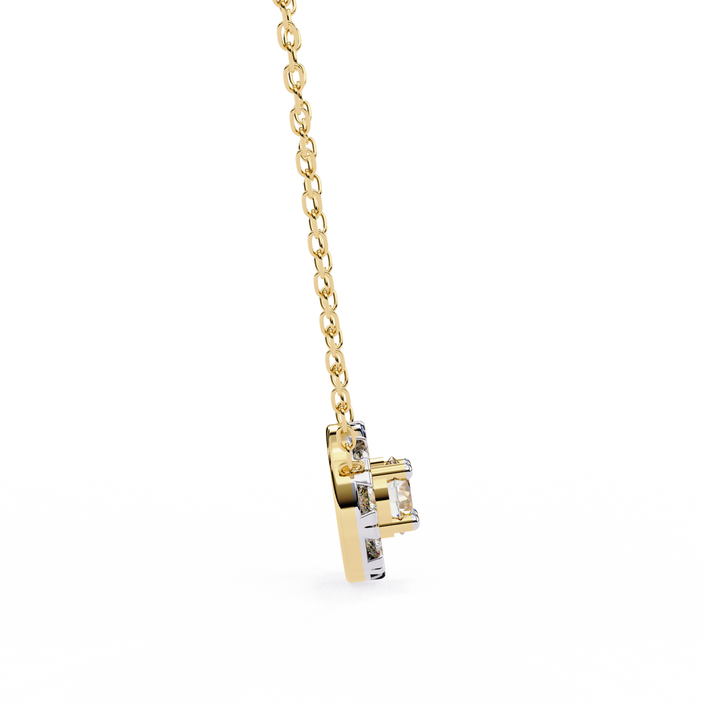 Natural Diamond Round Cut Pendant