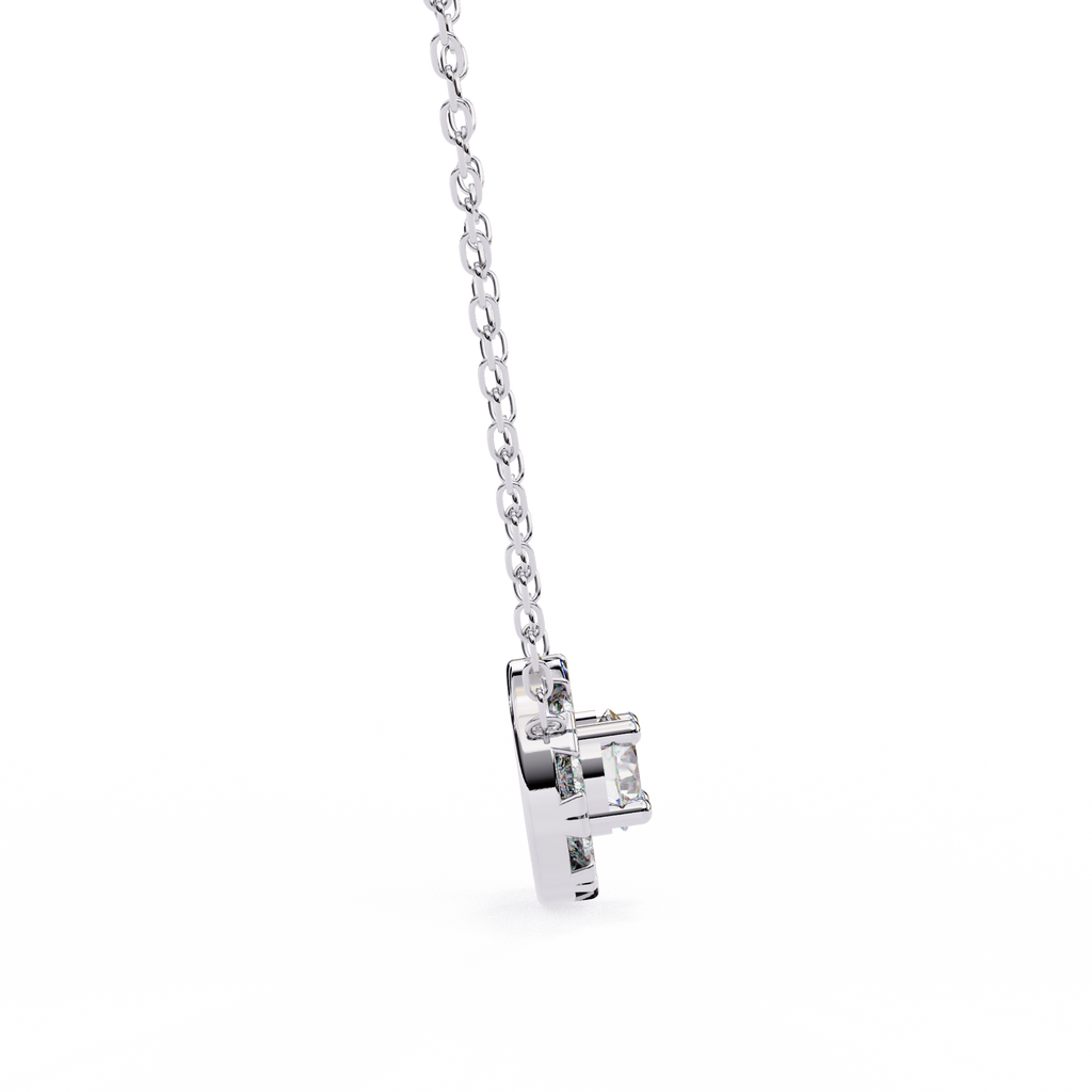Natural Diamond Round Cut Pendant