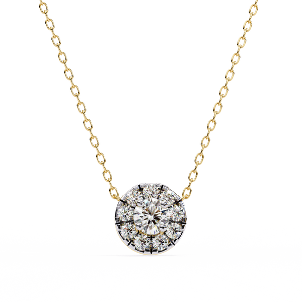 Natural Diamond Round Cut Pendant