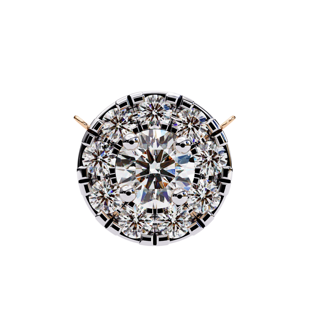 Natural Diamond Round Cut Pendant