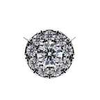 Natural Diamond Round Cut Pendant