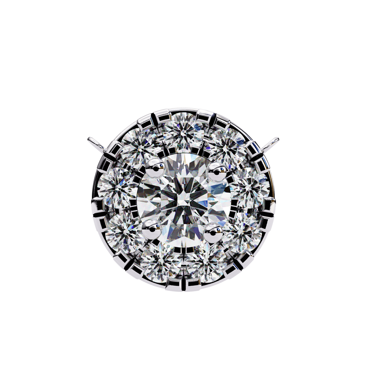 Natural Diamond Round Cut Pendant
