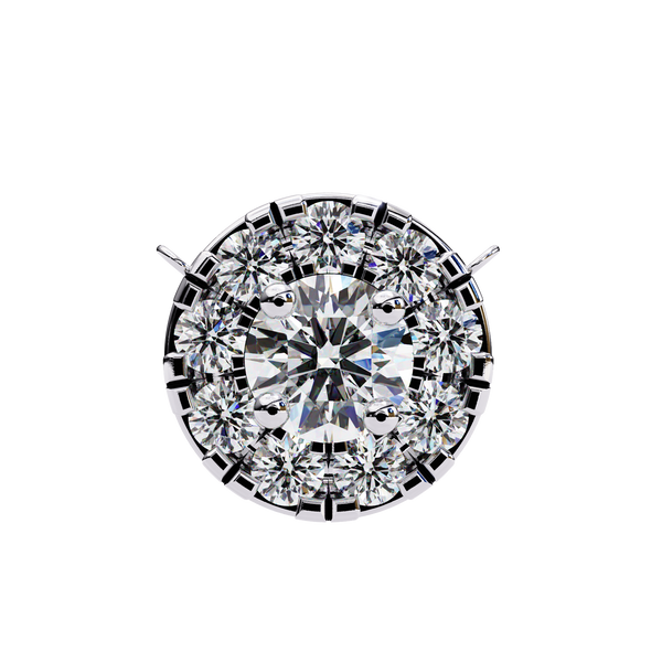 Natural Diamond Round Cut Pendant