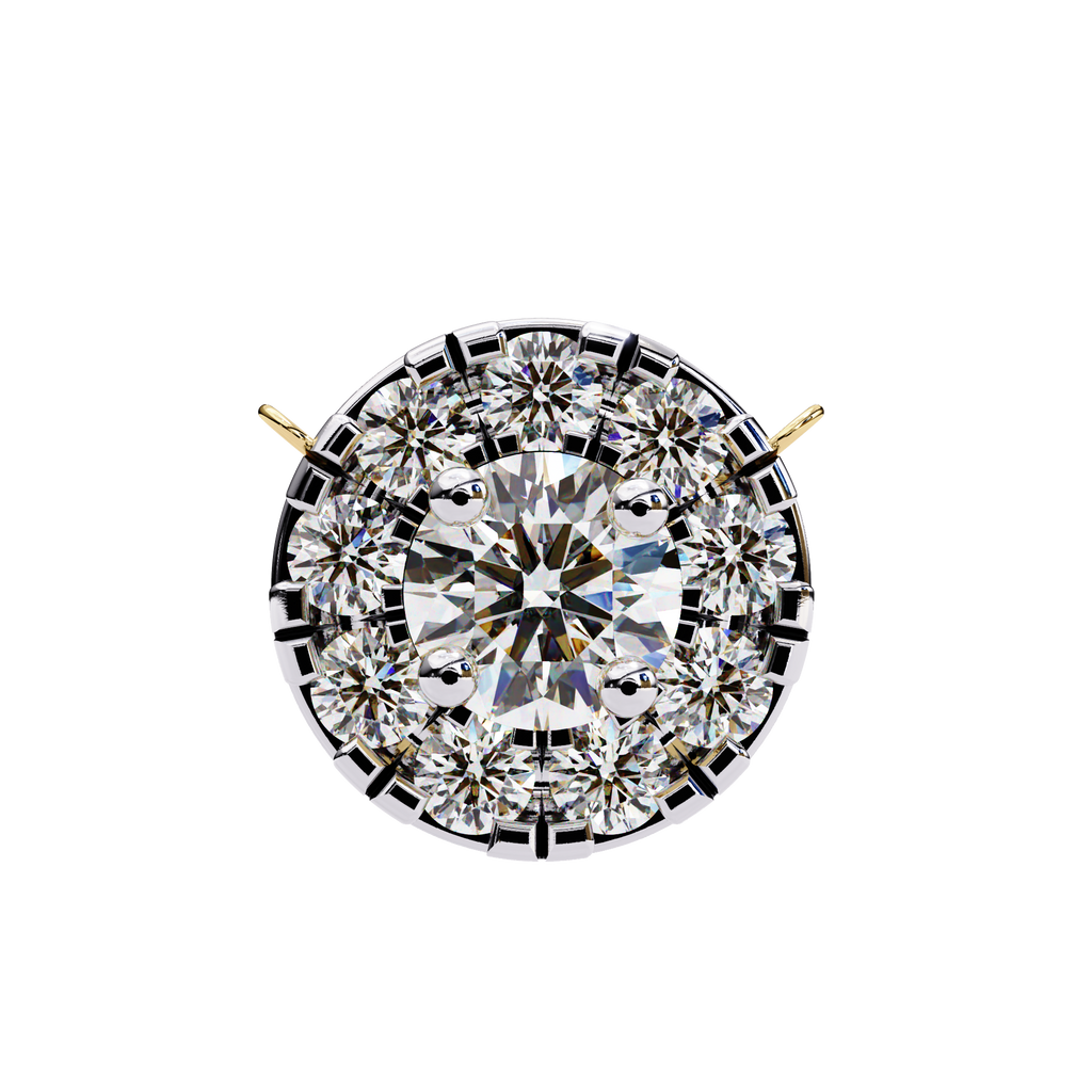 Natural Diamond Round Cut Pendant