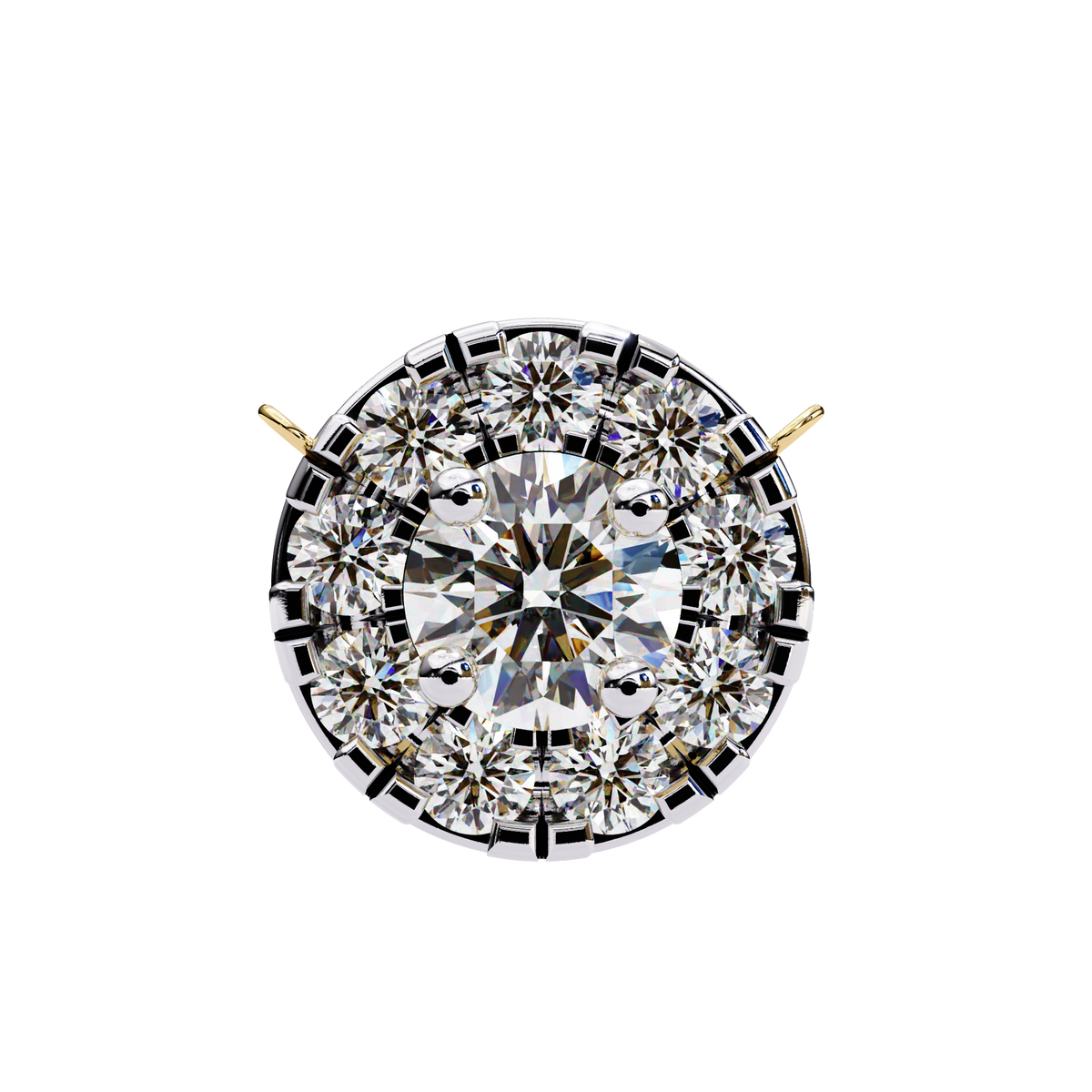Natural Diamond Round Cut Pendant