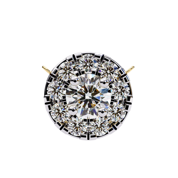 Natural Diamond Round Cut Pendant