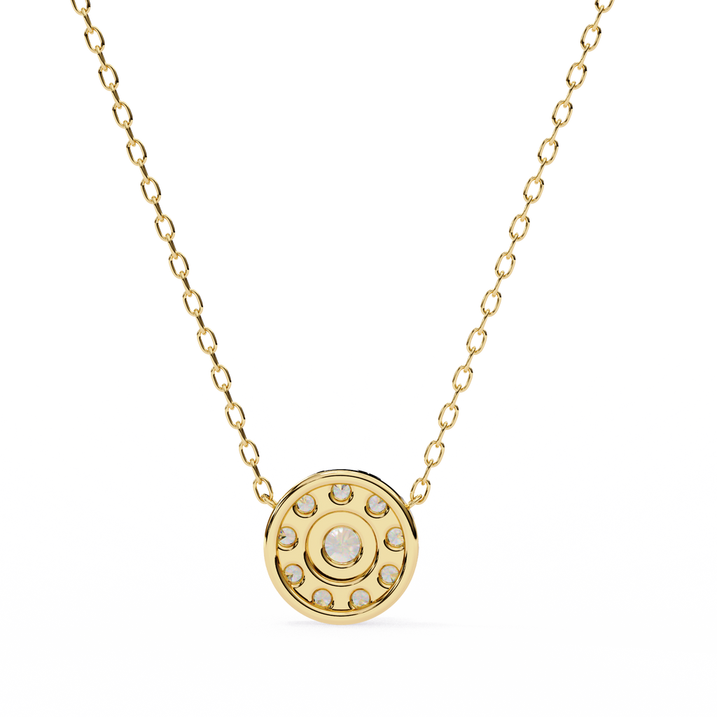 Natural Diamond Round Cut Pendant