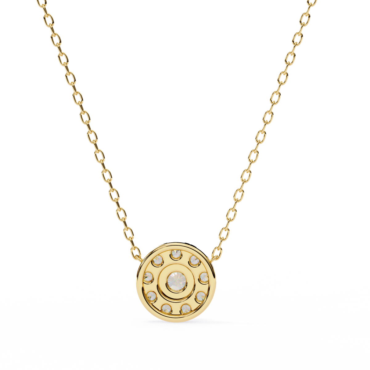 Natural Diamond Round Cut Pendant