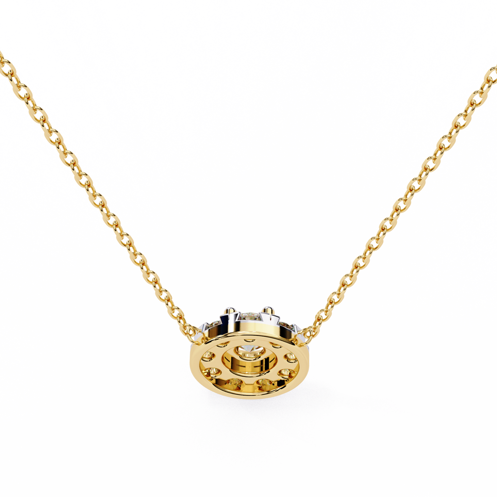 Natural Diamond Round Cut Pendant