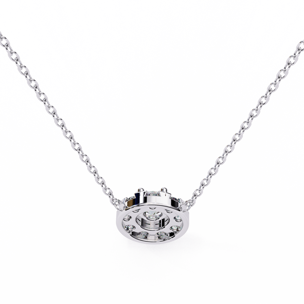 Natural Diamond Round Cut Pendant