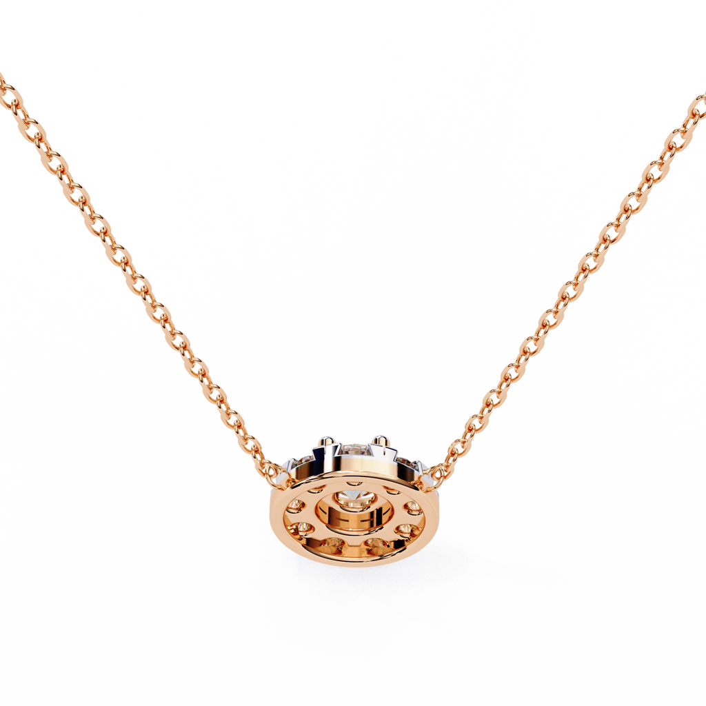 Natural Diamond Round Cut Pendant