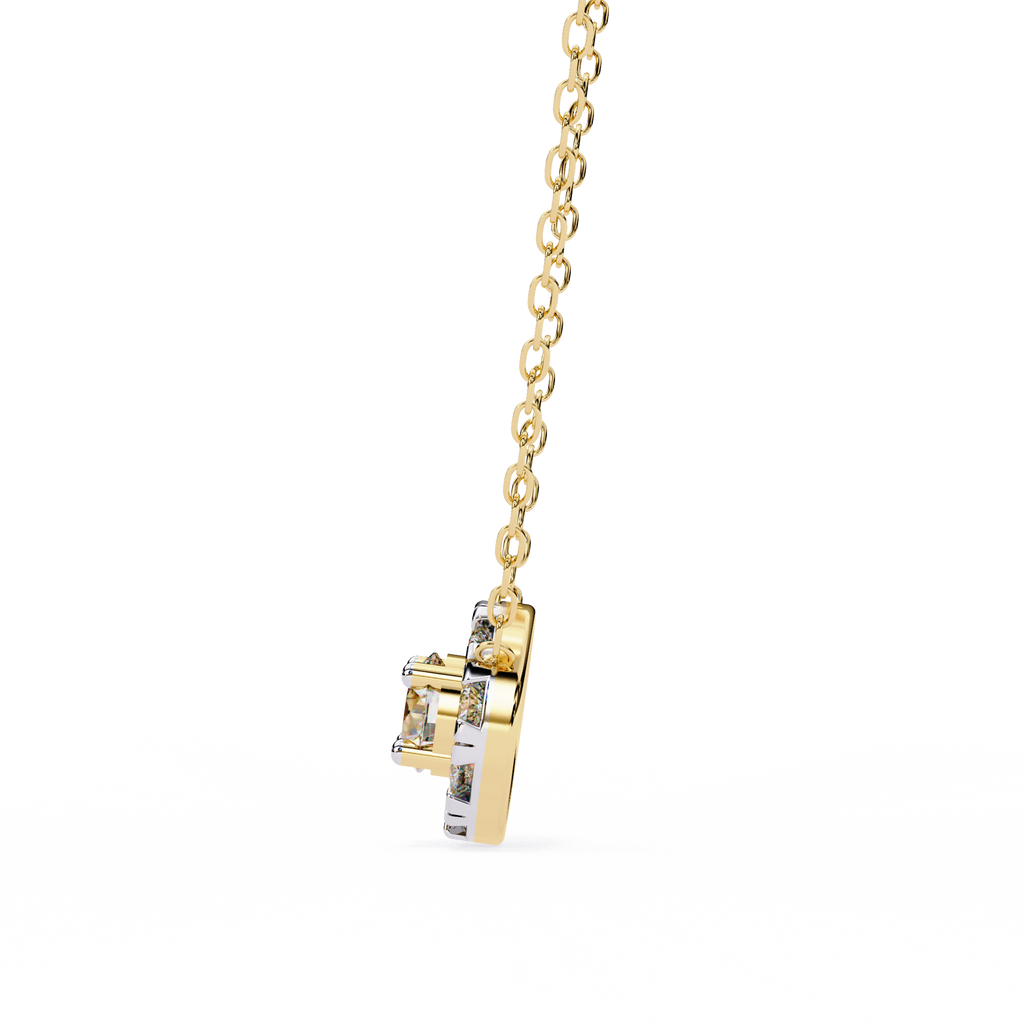 Natural Diamond Round Cut Pendant