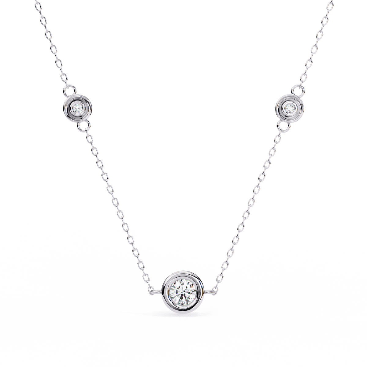 Natural Diamond Orbit Trio Pendant