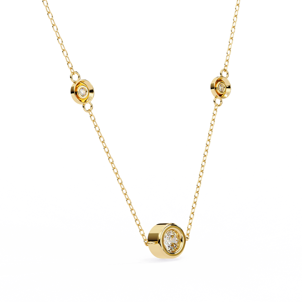 Natural Diamond Orbit Trio Pendant