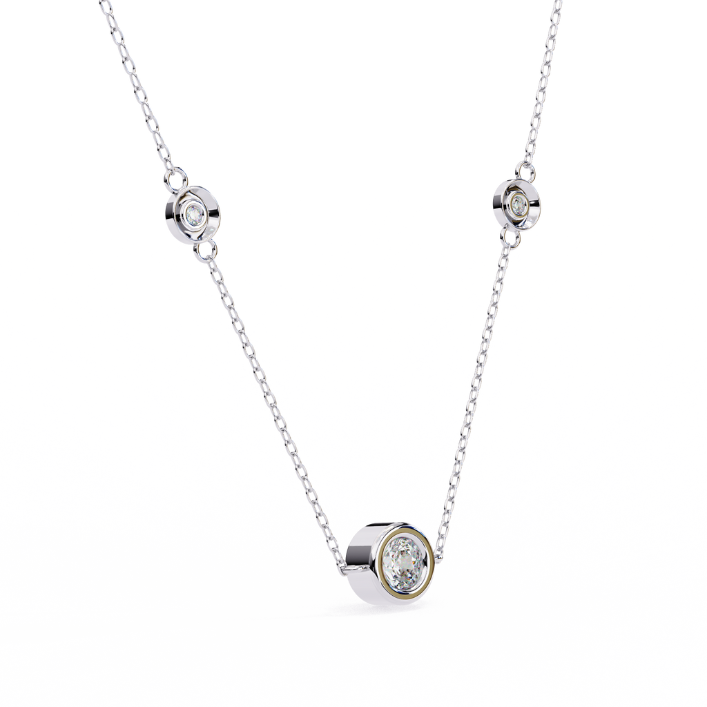 Natural Diamond Orbit Trio Pendant