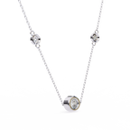 Natural Diamond Orbit Trio Pendant