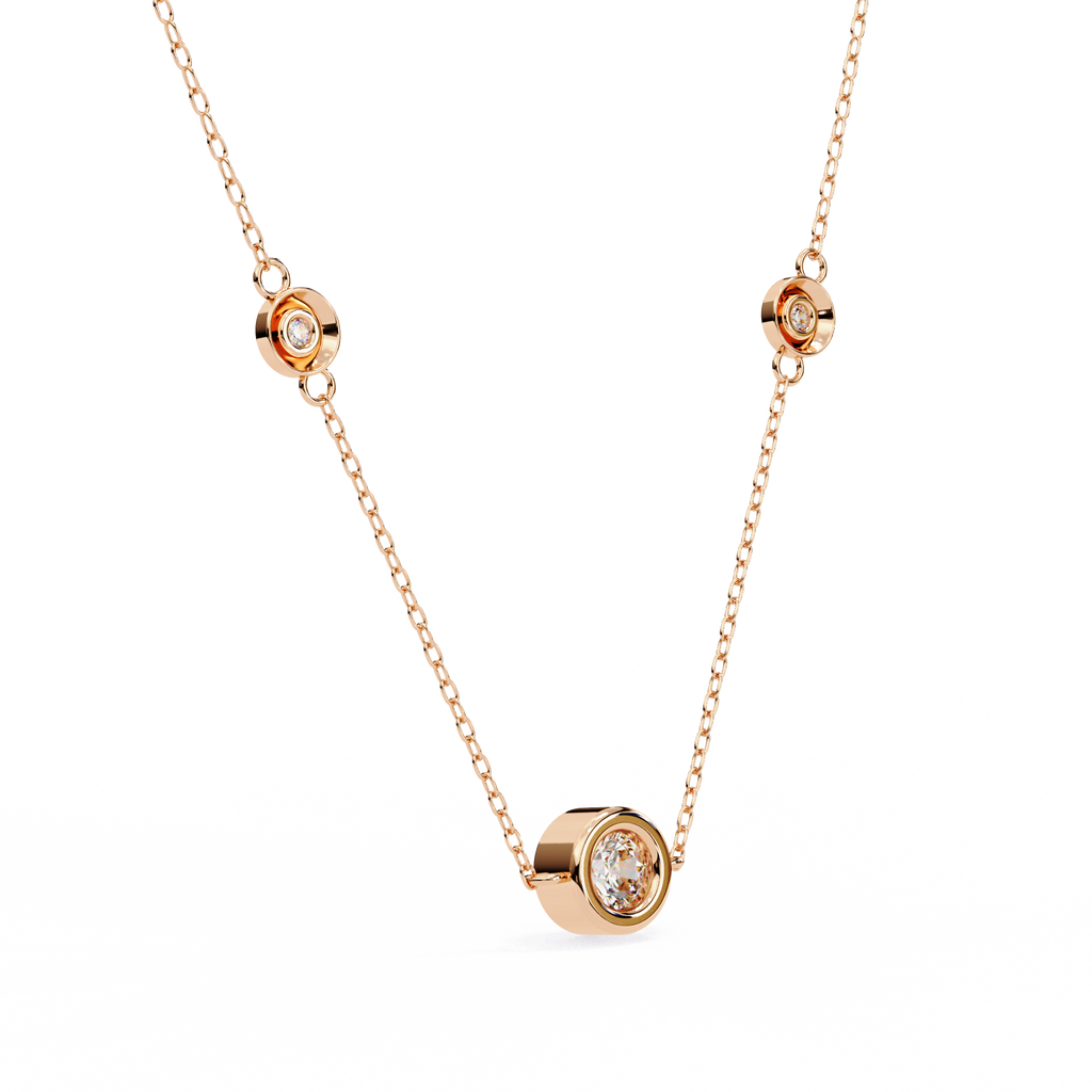 Natural Diamond Orbit Trio Pendant