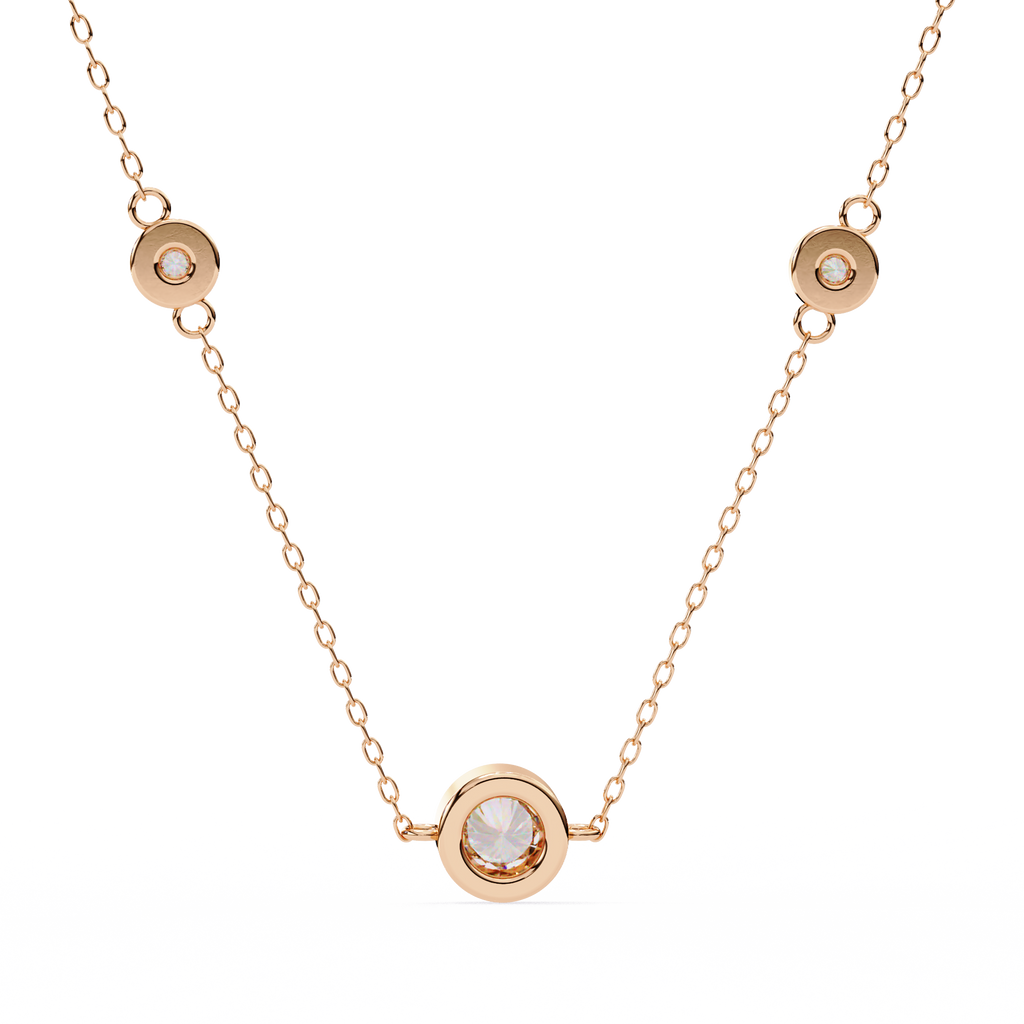 Natural Diamond Orbit Trio Pendant
