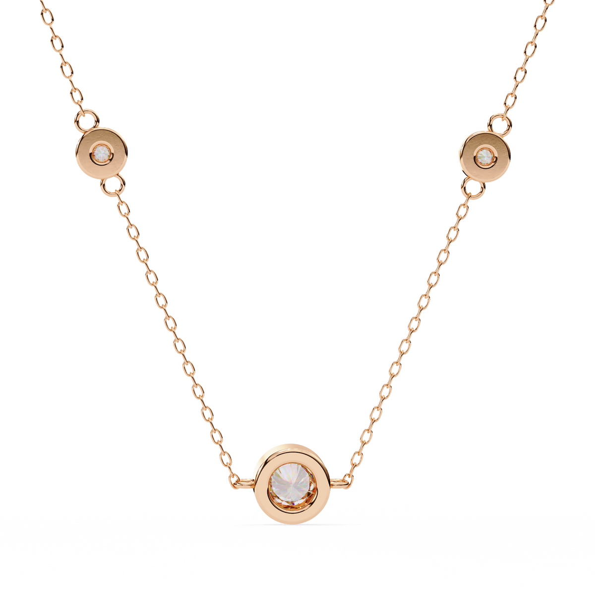 Natural Diamond Orbit Trio Pendant